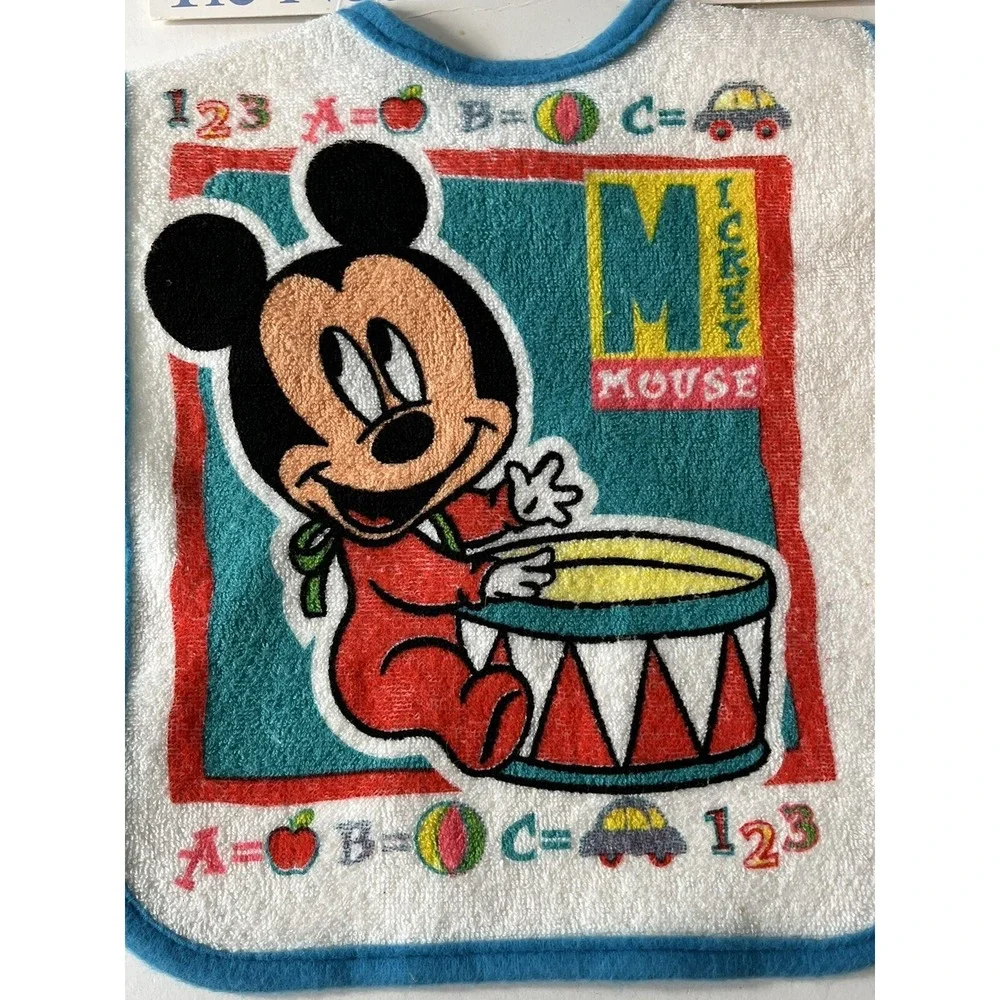 Vintage NOS Playskool Disney Babies Mickey Mouse Tie Neck Bin NEW
